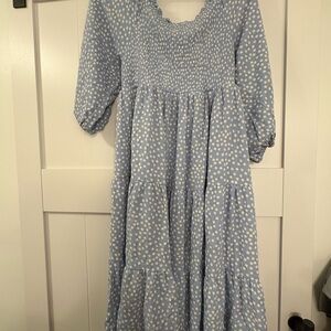 Torrid Blue Polka Dot Dress